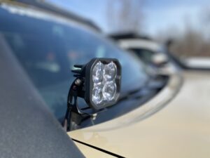 toyota tacoma third generation ditch light brackets with lights