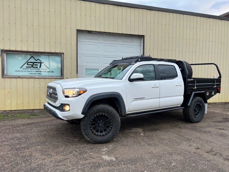 SUMMIT EXPEDITION TRUCKS TOYOTA TACOMA DOUBLE CAB SHORT BOX BED EXPEDITION FLATBED TRUCK 16