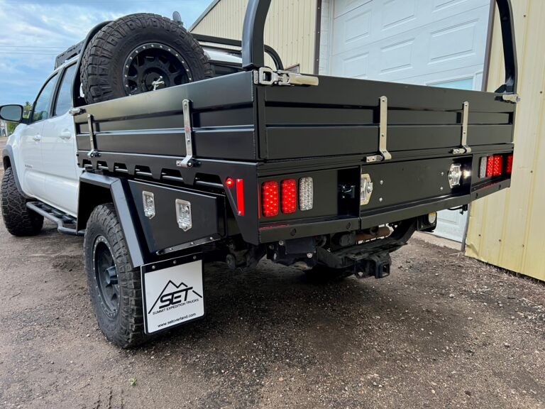 SUMMIT EXPEDITION TRUCKS TOYOTA TACOMA DOUBLE CAB SHORT BOX BED EXPEDITION FLATBED TRUCK 16